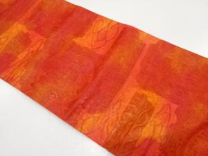 花鳥更紗模様織り出し　名古屋帯